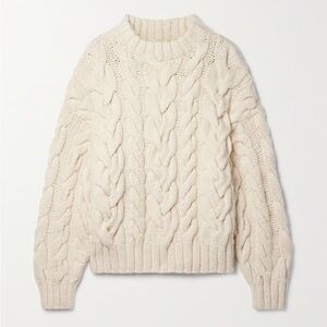 EUC Doen Olympus Sweater in Cream 100% Merino Wool, Size L/XL
